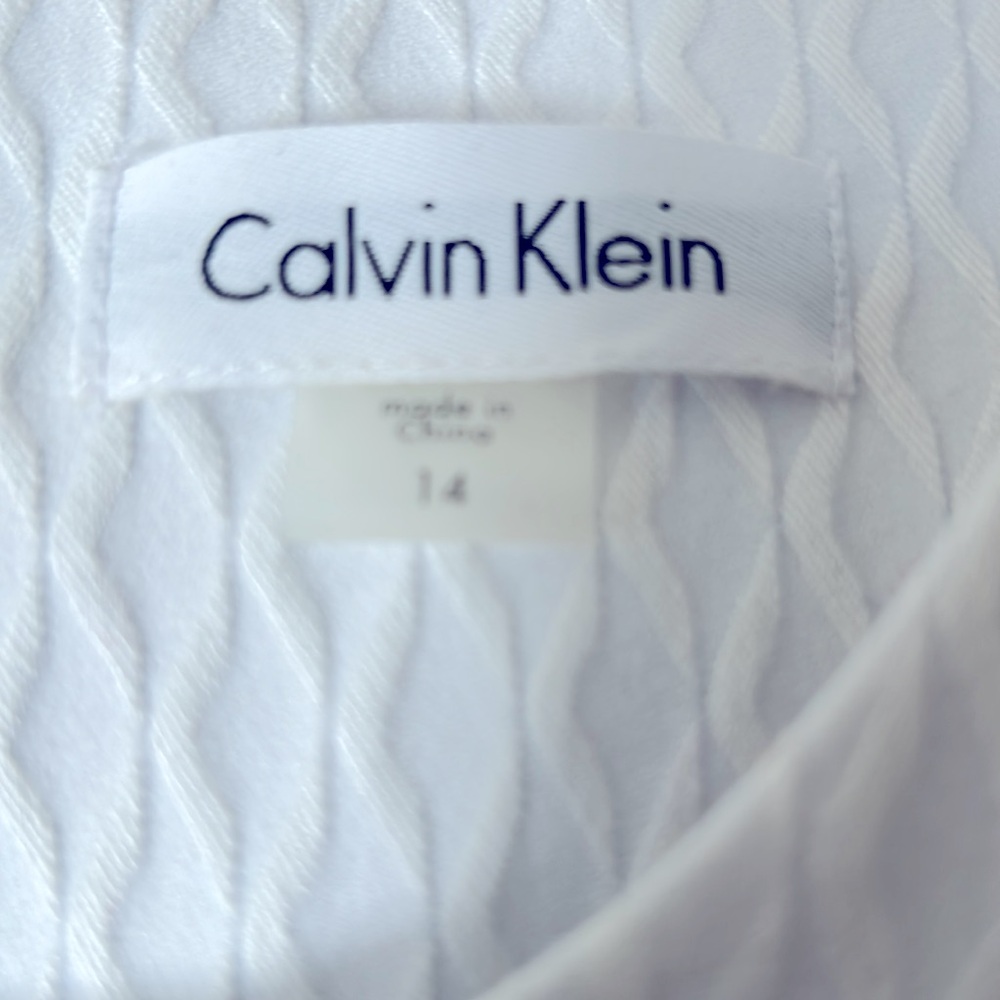 New Calvin Klein white sleeveless dress, size 14 - Picture 4 of 7